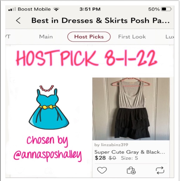 Host Pick- 👗 Super Cute Gray & Black Tiered Bebop Dress- Size Small - Picture 10 of 10